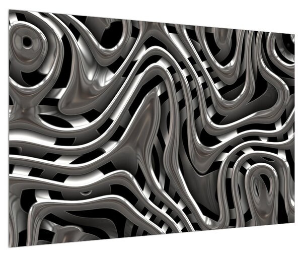 Absztrakt fekete-fehér kép (90x60 cm)