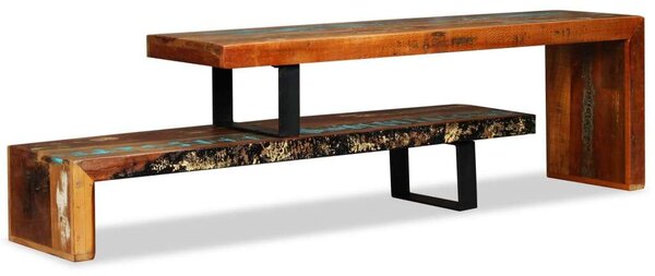 Rusztikus Újrahasznosított Fa TV Szekrény - 115x30 cm