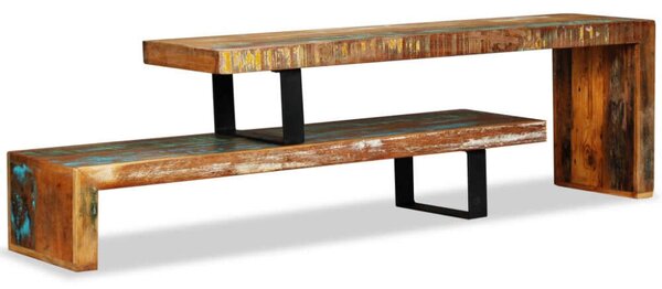 Rusztikus Újrahasznosított Fa TV Szekrény - 115x30 cm