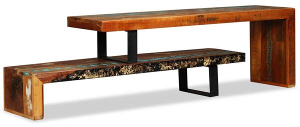 Rusztikus Újrahasznosított Fa TV Szekrény - 115x30 cm