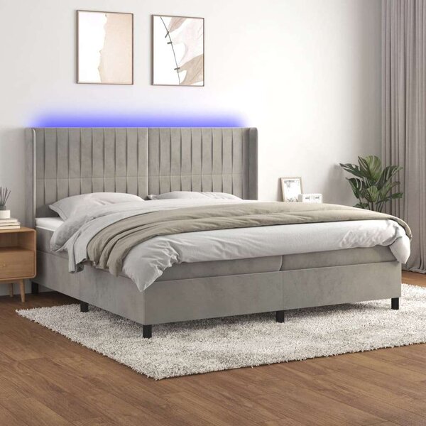 Bársony Ágy 200x200 cm - LED Világítással
