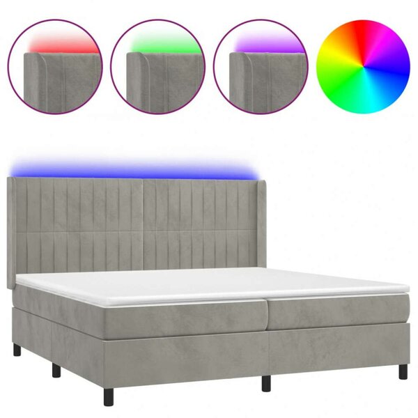 Bársony Ágy 200x200 cm - LED Világítással