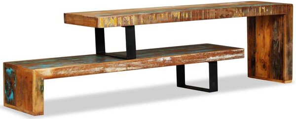 Rusztikus Újrahasznosított Fa TV Szekrény - 115x30 cm