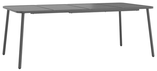 VidaXL Acél Kerti Asztal - Antracitszürke - 200x100 cm