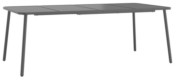 VidaXL Acél Kerti Asztal - Antracitszürke - 200x100 cm
