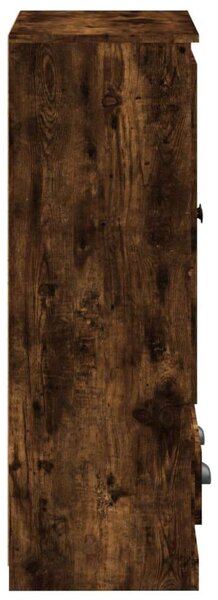 VidaXL füstös tölgy színű szerelt fa magasszekrény 60x35,5x103,5 cm