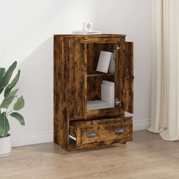 VidaXL füstös tölgy színű szerelt fa magasszekrény 60x35,5x103,5 cm