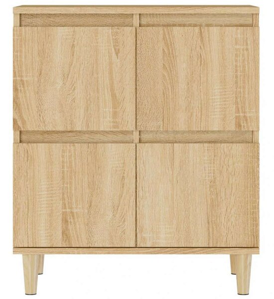 VidaXL 3 db sonoma tölgy színű szerelt fa tálalóasztal 60 x 35 x 70 cm