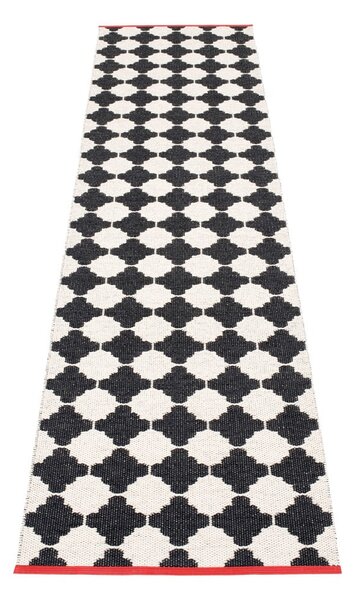 Fekete-fehér kültéri-beltéri futószőnyeg 70x300 cm Marre Black Coral – Pappelina