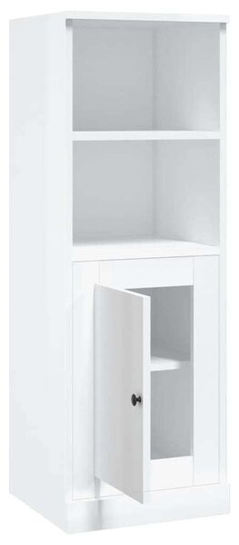 VidaXL magasfényű fehér szerelt fa magasszekrény 36 x 35,5 x 103,5 cm