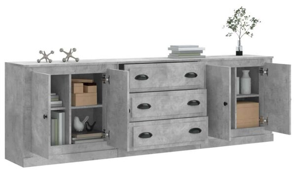 VidaXL Tálalószekrény - Betonszürke - 210cm