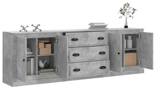 VidaXL Tálalószekrény - Betonszürke - 210cm