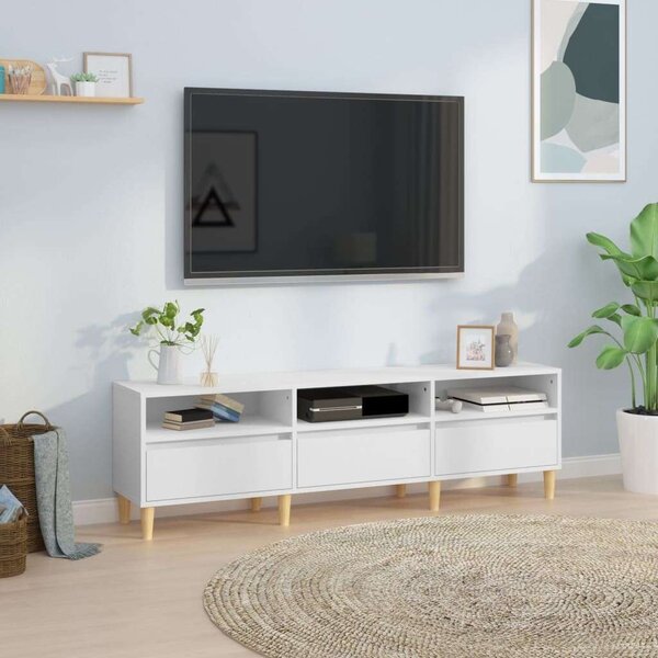 VidaXL fehér szerelt fa TV-szekrény 150 x 30 x 44,5 cm