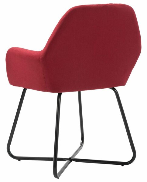 Modern Bordó Szövet Étkezőszék - 2 db-os Szett