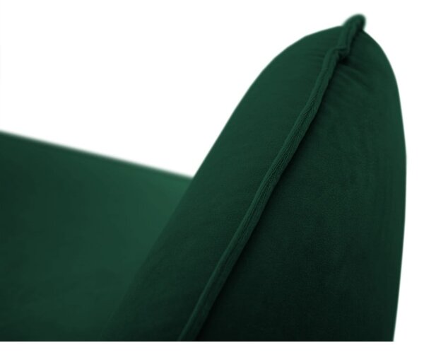 Sötétzöld bársony kanapé 160 cm Vienna – Cosmopolitan Design