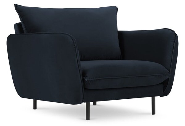 Sötétkék bársony fotel Vienna – Cosmopolitan Design