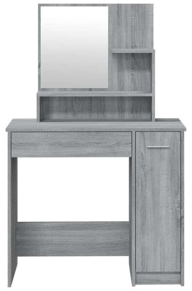 VidaXL Fésülködőasztal Szett - Sonoma Szürke - 86,5x35x136cm