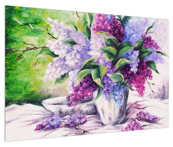 Orgonák a vázában képe (90x60 cm)