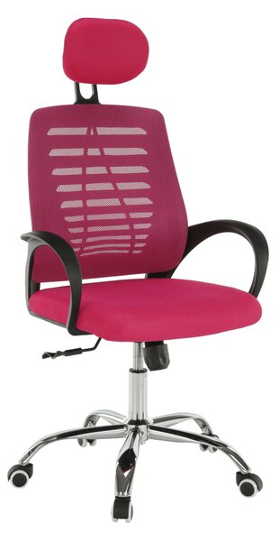 KONDELA Irodai szék, rózsaszín, ELMAS