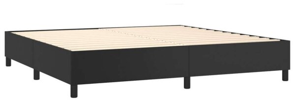 Modern Fekete Műbőr Ágy - 200x200 cm