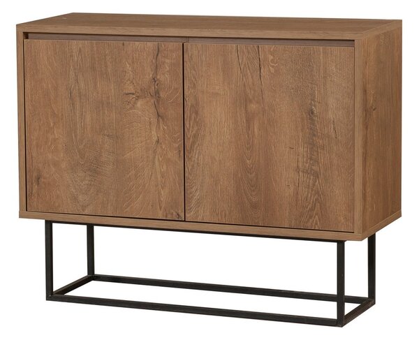 Natúr színű szekrény diófa dekorral 90x72 cm Rodez – Kalune Design