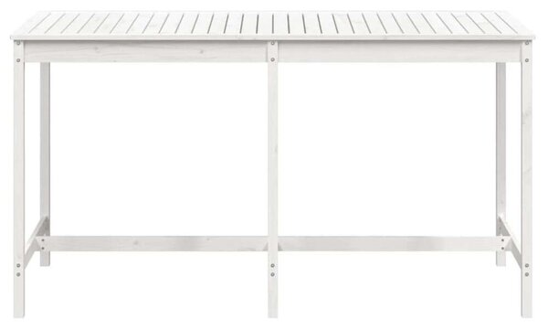 Fehér Fenyőfa Kerti Asztal - 203,5x90x110 cm
