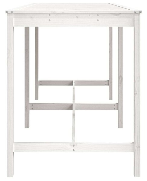 Fehér Fenyőfa Kerti Asztal - 203,5x90x110 cm