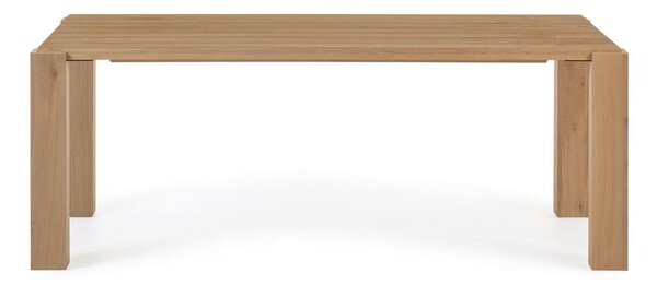 Étkezőasztal tölgyfa dekorral 100x200 cm Deyanira – Kave Home