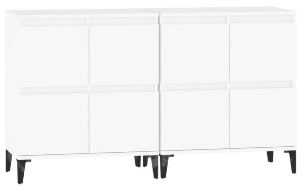 Fehér Tálalószekrény Szett - 2 db - 8 Rekeszes - 60x35x70 cm
