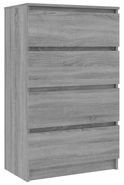 Szürke sonoma színű szerelt fa tálalószekrény 60 x 35 x 98,5 cm