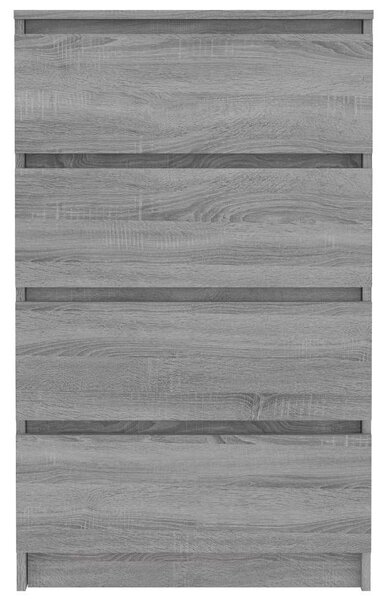 Szürke sonoma színű szerelt fa tálalószekrény 60 x 35 x 98,5 cm