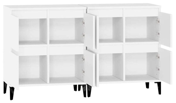 Fehér Tálalószekrény Szett - 2 db - 8 Rekeszes - 60x35x70 cm