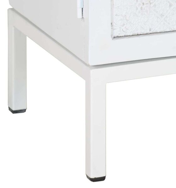 Mangófa TV-szekrény - Fehér - 115cm