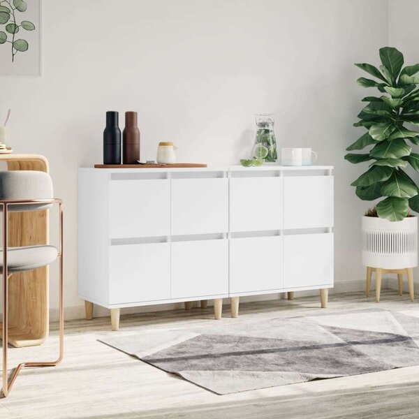 VIDAXL - Fehér Fa Tálalószekrény Szett - 2 db - 60x35x70 cm