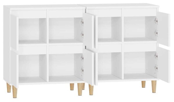 VIDAXL - Fehér Fa Tálalószekrény Szett - 2 db - 60x35x70 cm