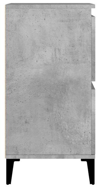 2 db Beton Szürke Fa Tálalószekrény - 60x35x70 cm