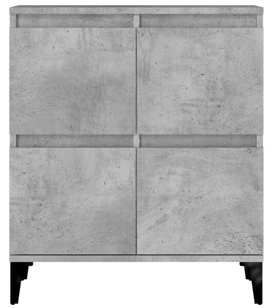 2 db Beton Szürke Fa Tálalószekrény - 60x35x70 cm