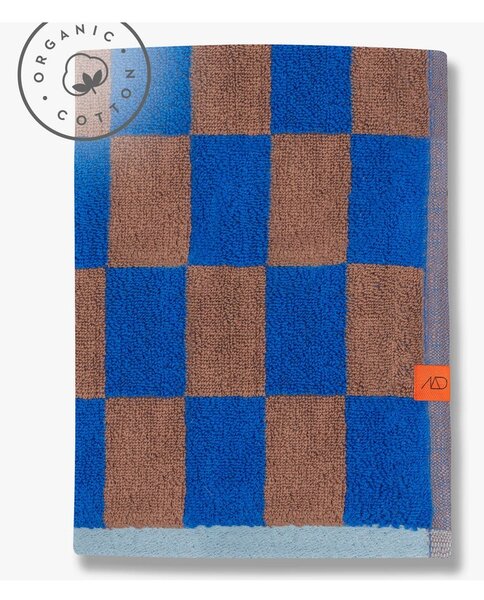 Kék-barna organikus pamut fürdőlepedő 70x133 cm Retro – Mette Ditmer Denmark