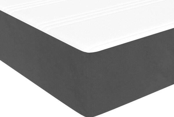 VidaXL fekete bársony zsebrugós ágymatrac 80x220x20 cm