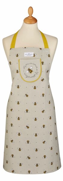 Bumble Bees bézs-sárga pamut kötény - Cooksmart ®