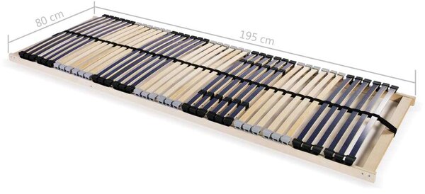 ErgoComfort Ágyrács - 7 Zónás - 42 Léces - 80x200 cm