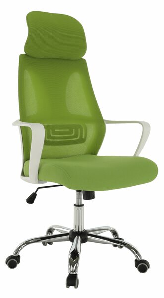 KONDELA Irodai szék, zöld/fehér, TAXIS
