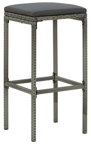 VidaXL 3 részes szürke polyrattan bárszett