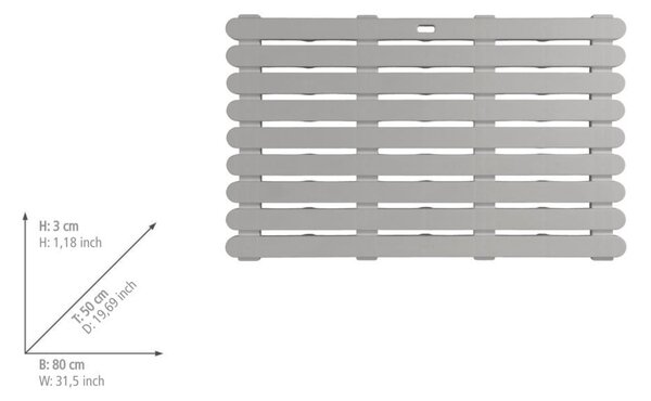 Bézs műanyag fürdőszobai kilépő 50x80 cm – Wenko