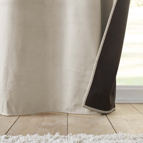 Bézs bársony termo függöny 140x260 cm Polarchic – douceur d'intérieur