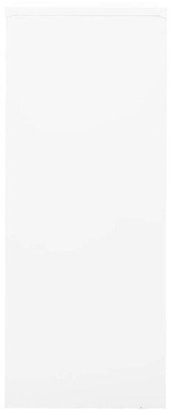 OfficeWorld Acél Irodai Szekrény - Fehér - 90x40x102 cm