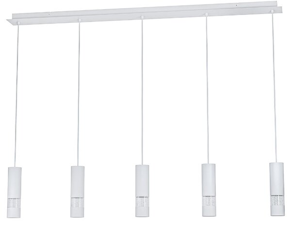 Eglo Bernabeta függesztett lámpa, 116,5x20 cm, fehér, 5xGU10 foglalattal