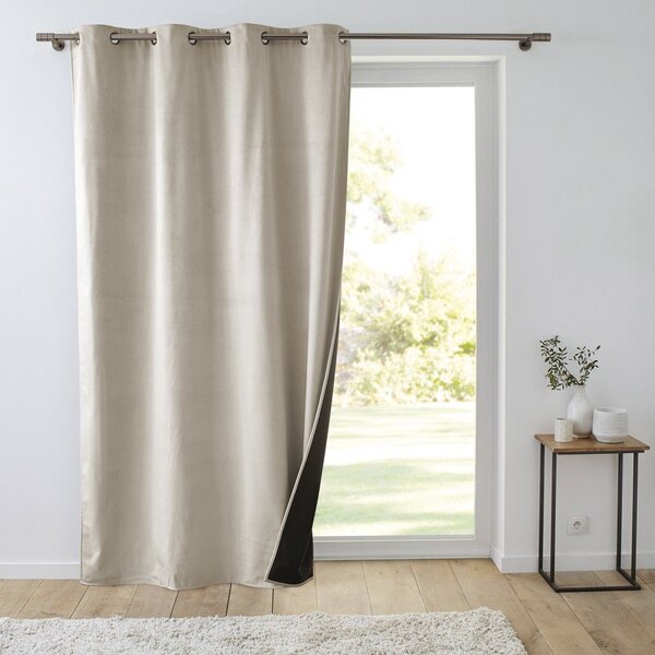 Bézs bársony termo függöny 140x260 cm Polarchic – douceur d'intérieur
