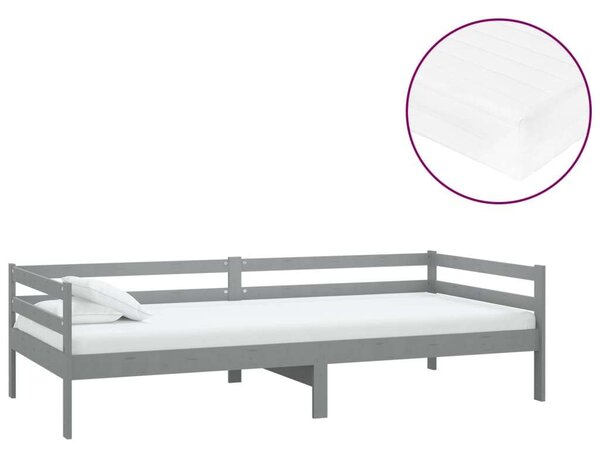 VIDAXL - Tömör Fenyőfa Kanapéágy - 90x200 cm