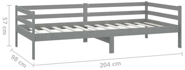 VIDAXL - Tömör Fenyőfa Kanapéágy - 90x200 cm